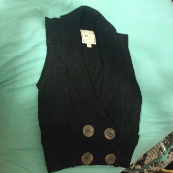 Black sweater vest!