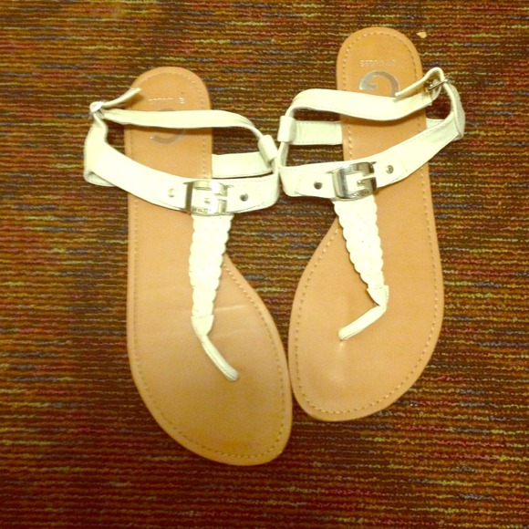 Guess white sandals
