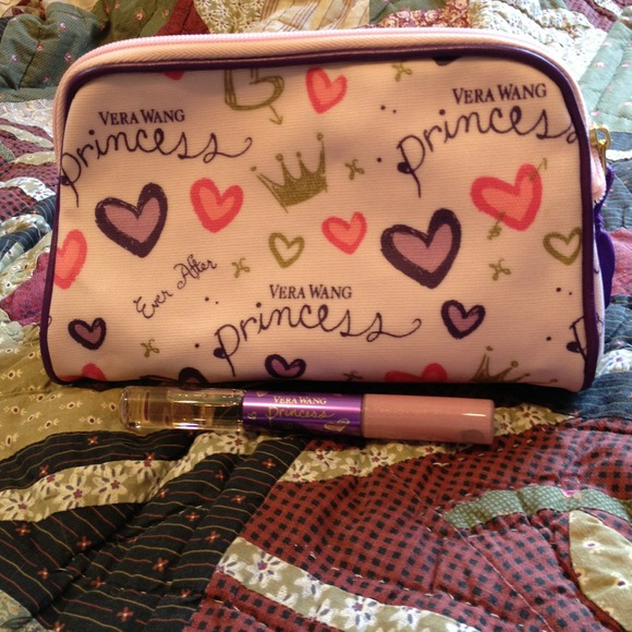 Vera Wang Princess roller perfume, gloss, and bag