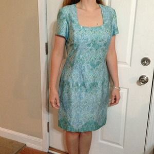 Beautiful fleur de lis design designer dress