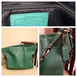 Coach Teal Leather Handbag