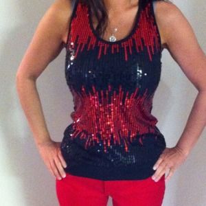 Sequined tank