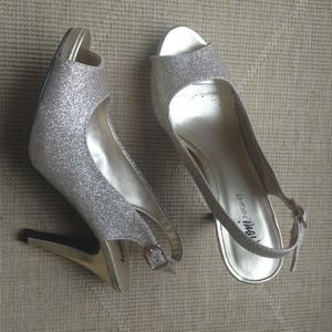 Gold Glitter High Heels