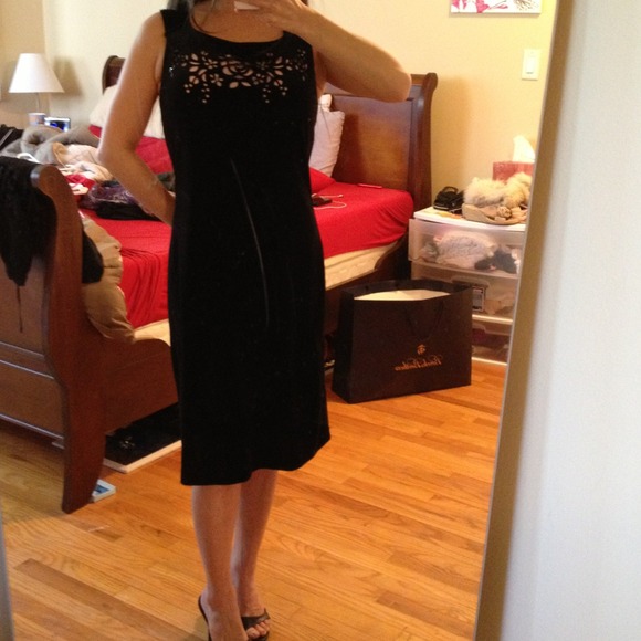 COMPONIX black velvet vintage dress