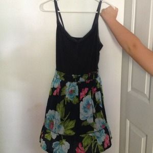 Navy blue & floral Hollister dress