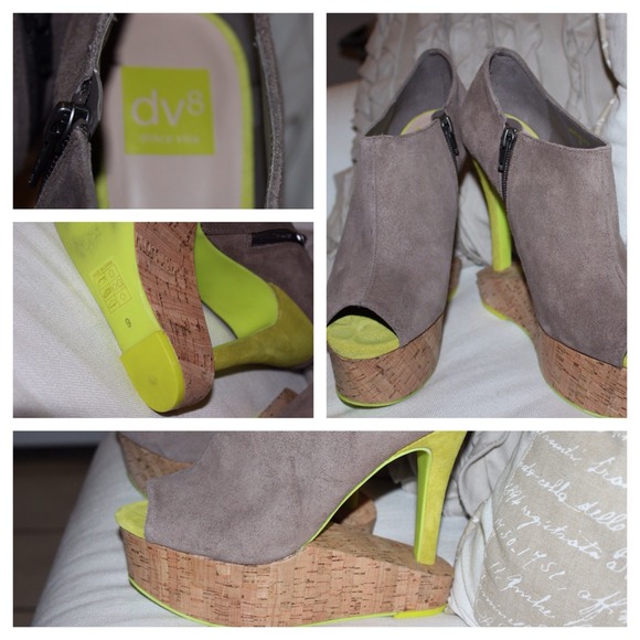 Neon Green Corkscrew Wedges