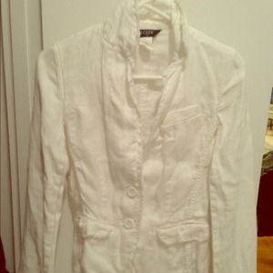 J.crew fitted linen blazer. XS. White