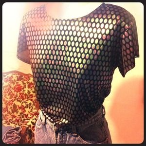 Vintage polka dot blouse