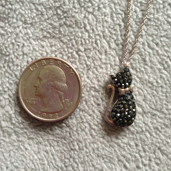 3rd REDUCTION Cat necklace with Swarovski Elements