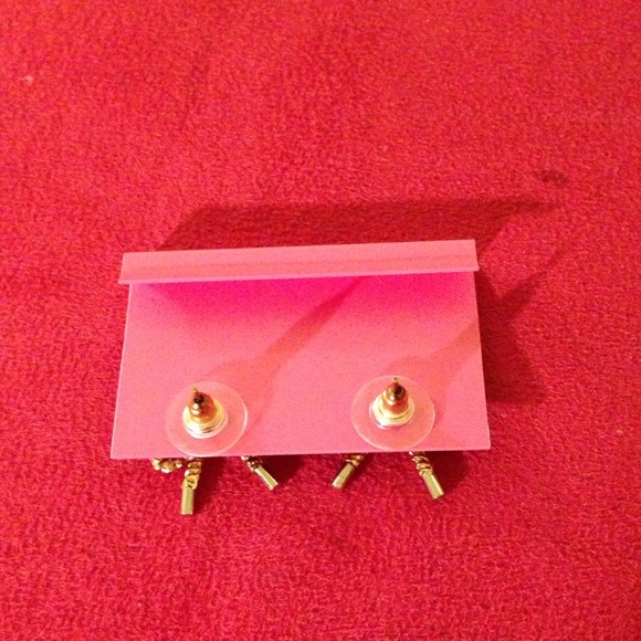 Betsey Johnson bow earrings (free with purchase) - Picture 2 of 3