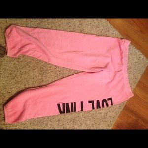 Victoria secret sweat capris LARGE RESERVED BTWIGG