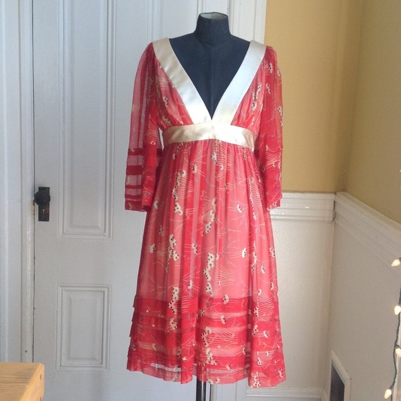 Kimono styled silk dress