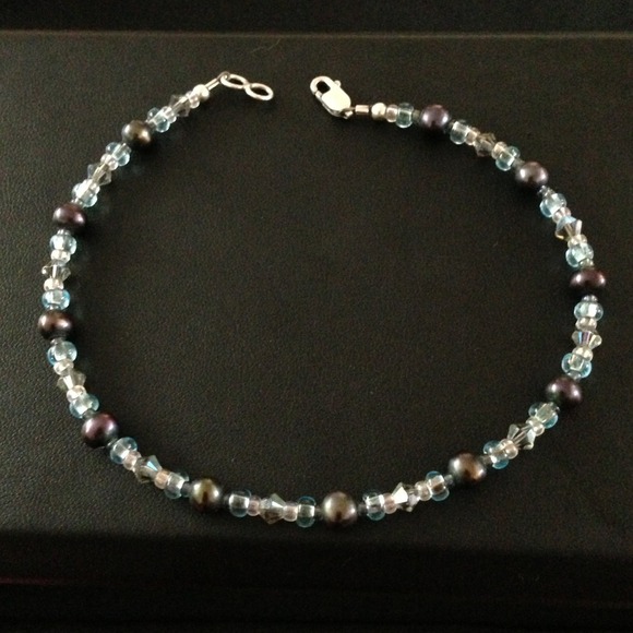 ❌SOLD.❌Crystal Bead Anklet - Picture 1 of 2