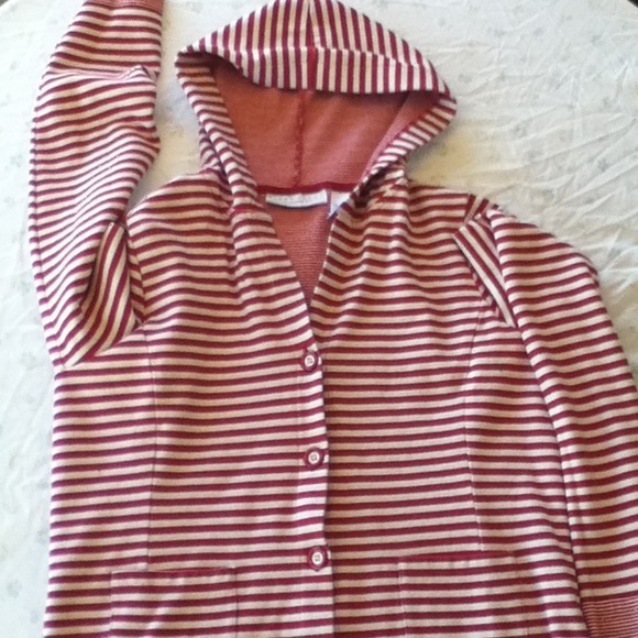 Liz Claiborne Ted and white stripped jacket