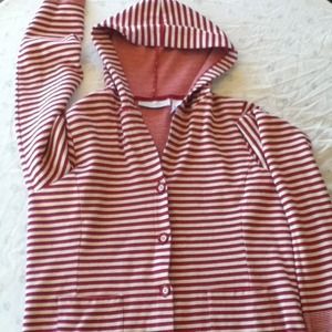 Liz Claiborne Ted and white stripped jacket