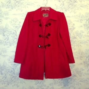 Red Guess Pea Coat - on hold!  Check back soon!