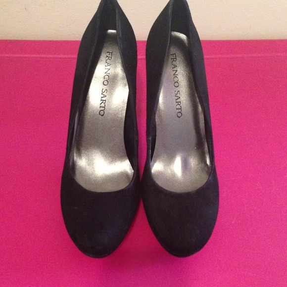 Sexy Black Suede Heels