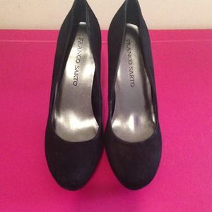 Sexy Black Suede Heels