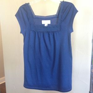 Navy Babydoll Top