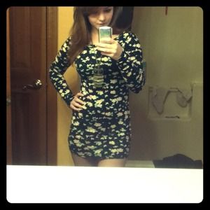 Long Sleeve Floral Billabong Dress