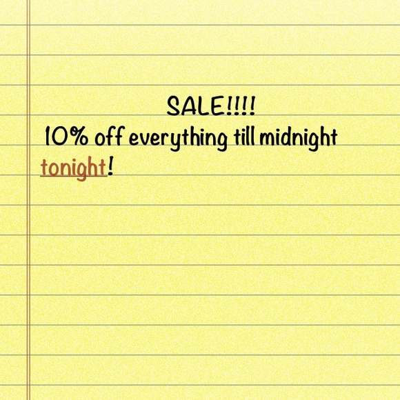 10% off till midnight 5/5