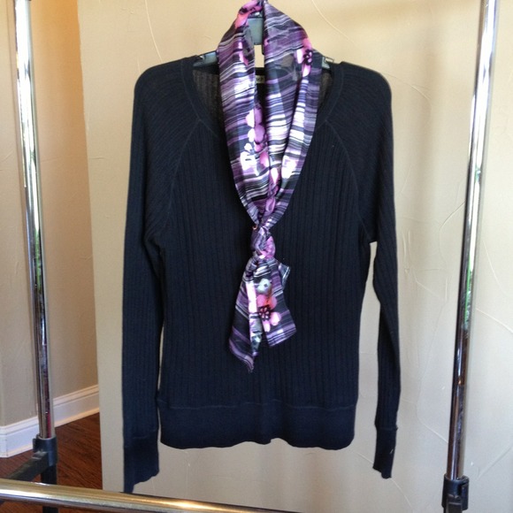 Black lightweight sweater.