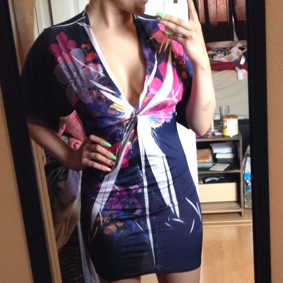 Fredericks of Hollywood floral print dress