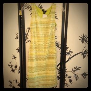 Knit woven dress