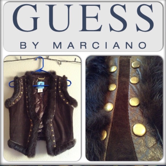 Marciano Jackets & Blazers - Marciano Leather & Rabbit Fur Vest
