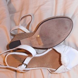 Clarks indigo white sandals