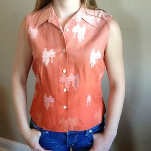 Sleeveless Saddle Top