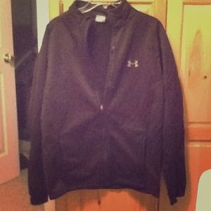 Like new Under Armour full zip all black jacket
