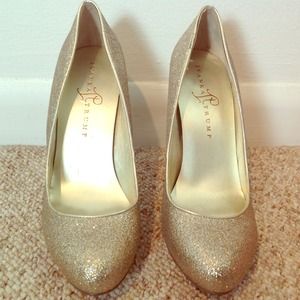 Ivanka Trump Gold Glitter Heel