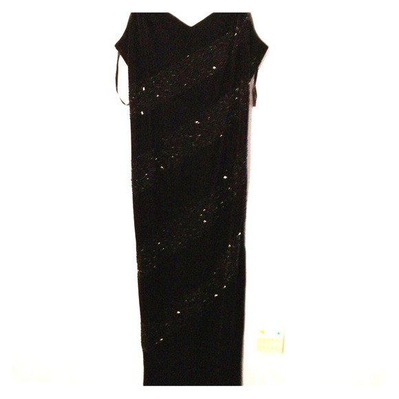 Black sequence Gown