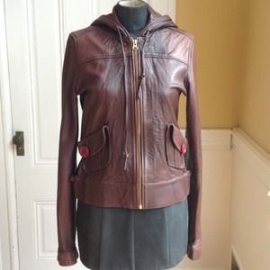 Mike & Chris leather hoodie - HOST PICK!!!