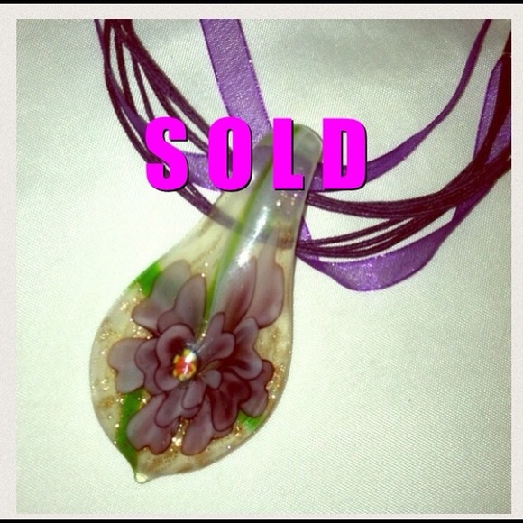 🌷Purple Flower Pendant Necklace🌺