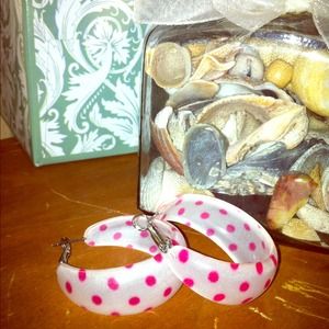 Pink Polka Dot Earrings