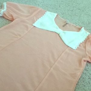Bow Collar Sheer Shirt