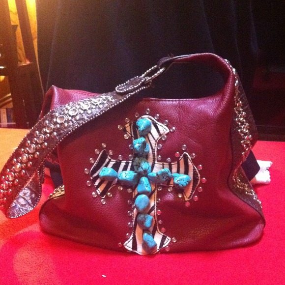 Handbags - Red, Turquoise and Zebra Purse!