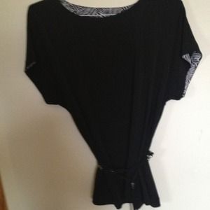 Black top with silver metal belt