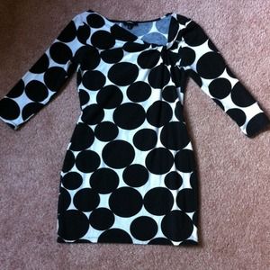 Black and white polka dot dress