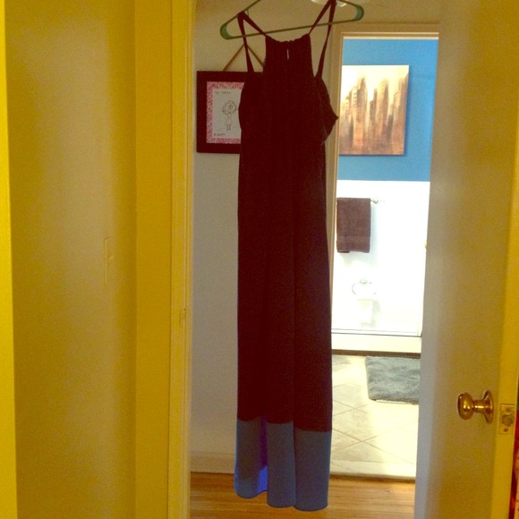 ❗Sold❗Navy blue and light blue maxi dress