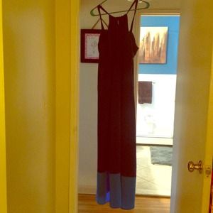 ❗Sold❗Navy blue and light blue maxi dress