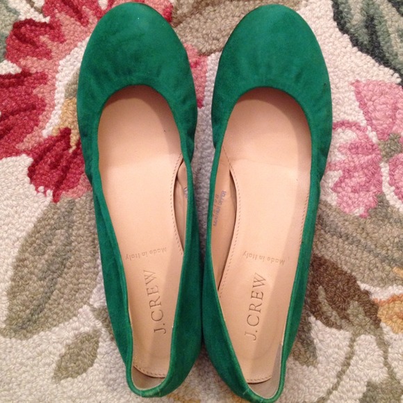 Green Cece Suede Ballet Flats