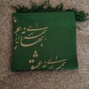 Unique Persian scarfs have Farsi poem