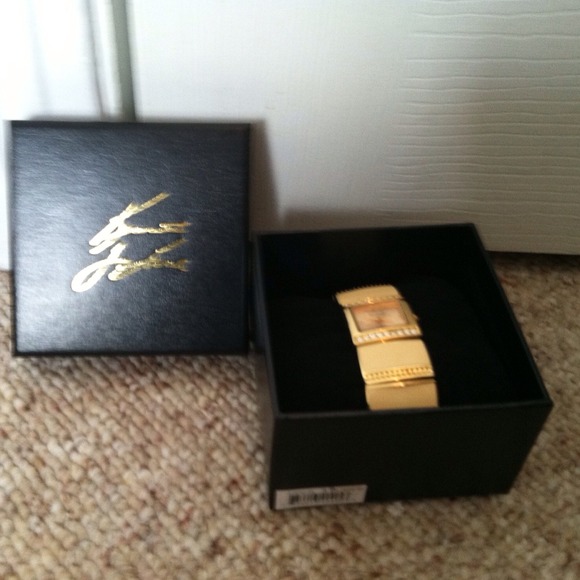 LOWERED PRICE! Kenneth Jay Lane Gold Tone Watch - Picture 2 of 4