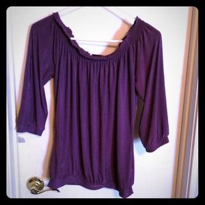 Deep purple 3/4th sleeves top