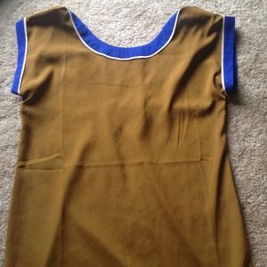 Forever XXI Tunic/ Dress / Tan x blue x white