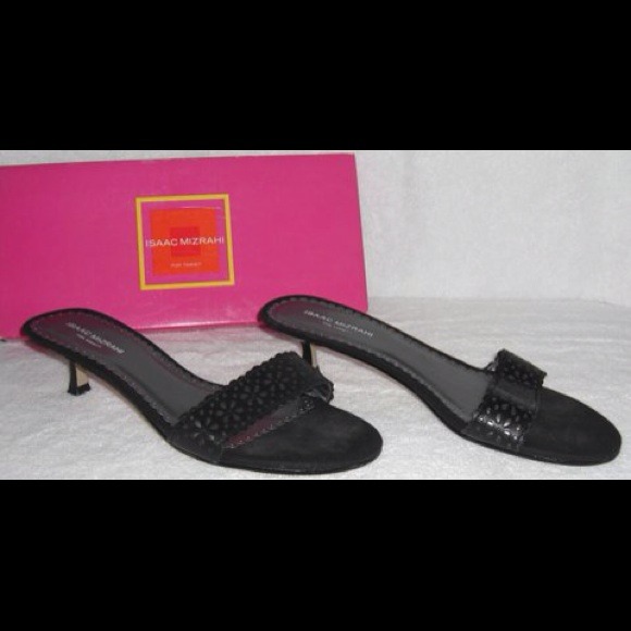 Isaac Mizrahi for Target Black Kitten Heel Sandal