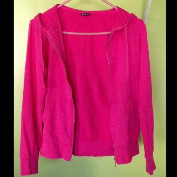 Zip-up pink hoodie